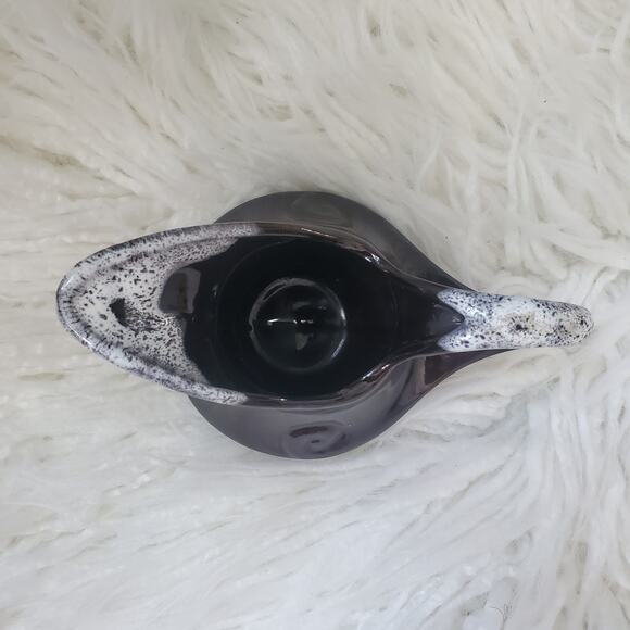 Glazed Pottery Creamer Pitcher Jar Vase Brown Retro Style - Picture 7 of 10